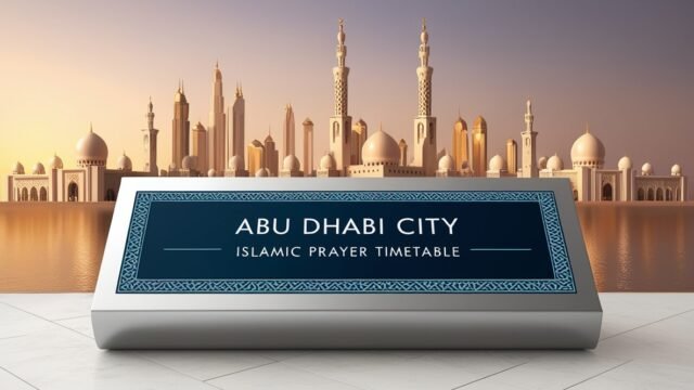 prayer time - islamic prayer times - abu dhabi city