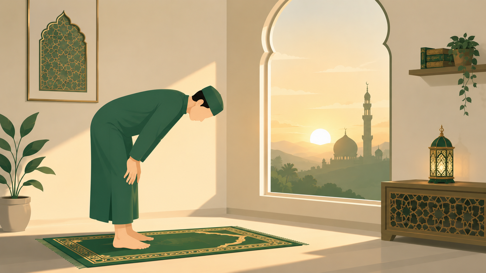 Bowing position (Ruku) in the Fajr prayer